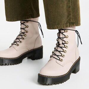 Leona Leather Heeled Doc Martens